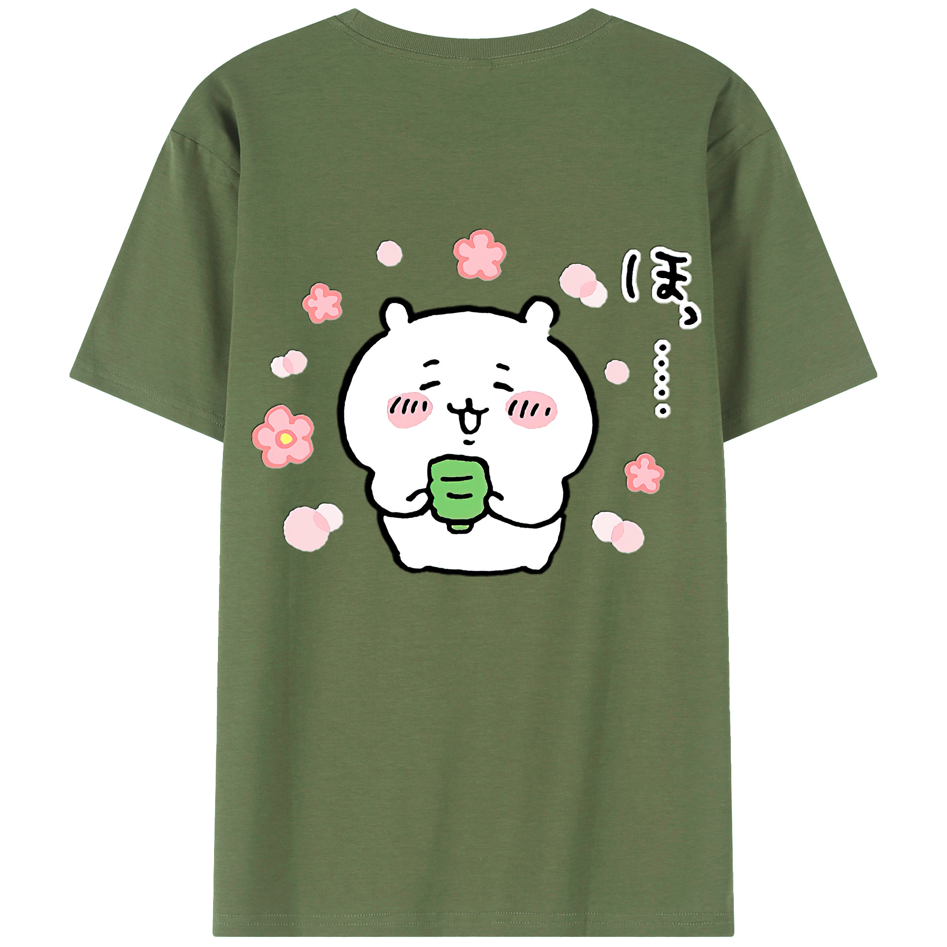 （画像用） ちいかわ ちいかわ Chii-kawa chiikawa 綿100％ メンズ半袖Tシャツ（バックプリント） 通気性